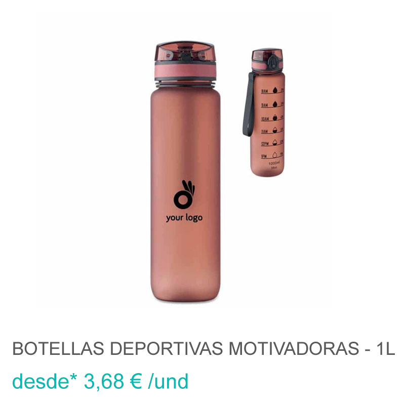 Botellas deportivas motivadoras - 1L